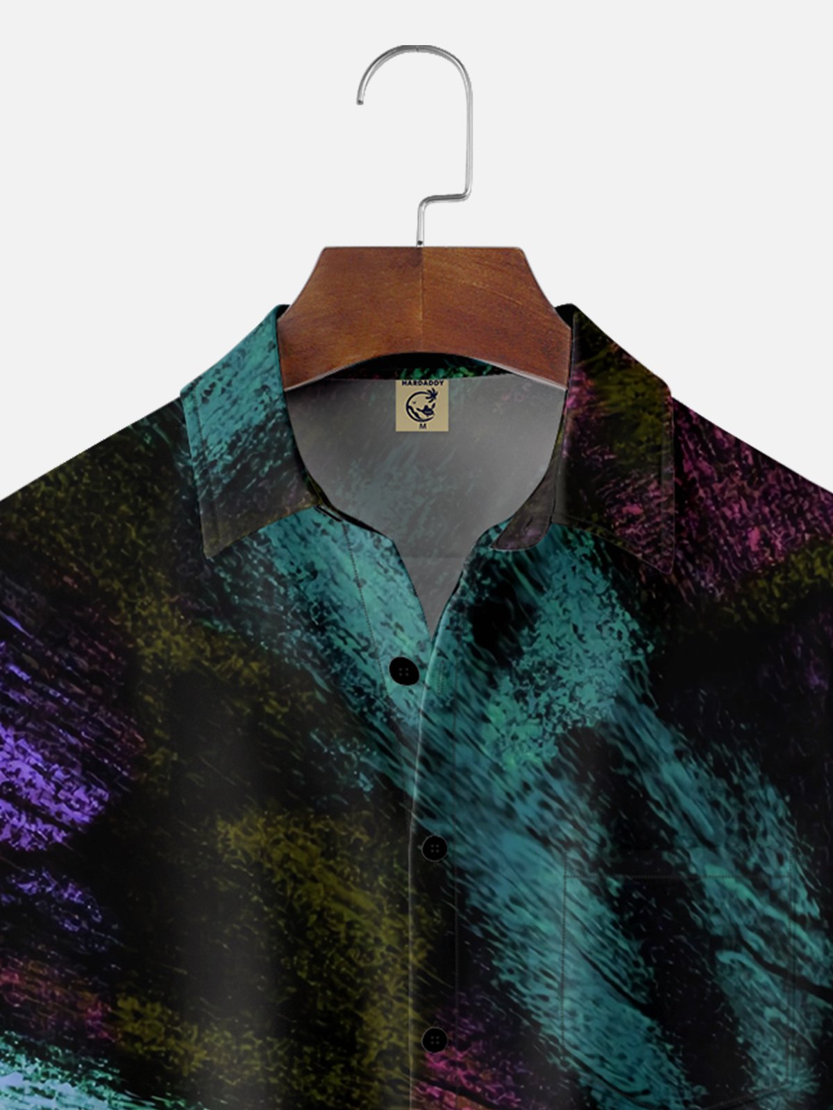 Moisture-wicking Gradient Color Chest Pocket Casual Shirt