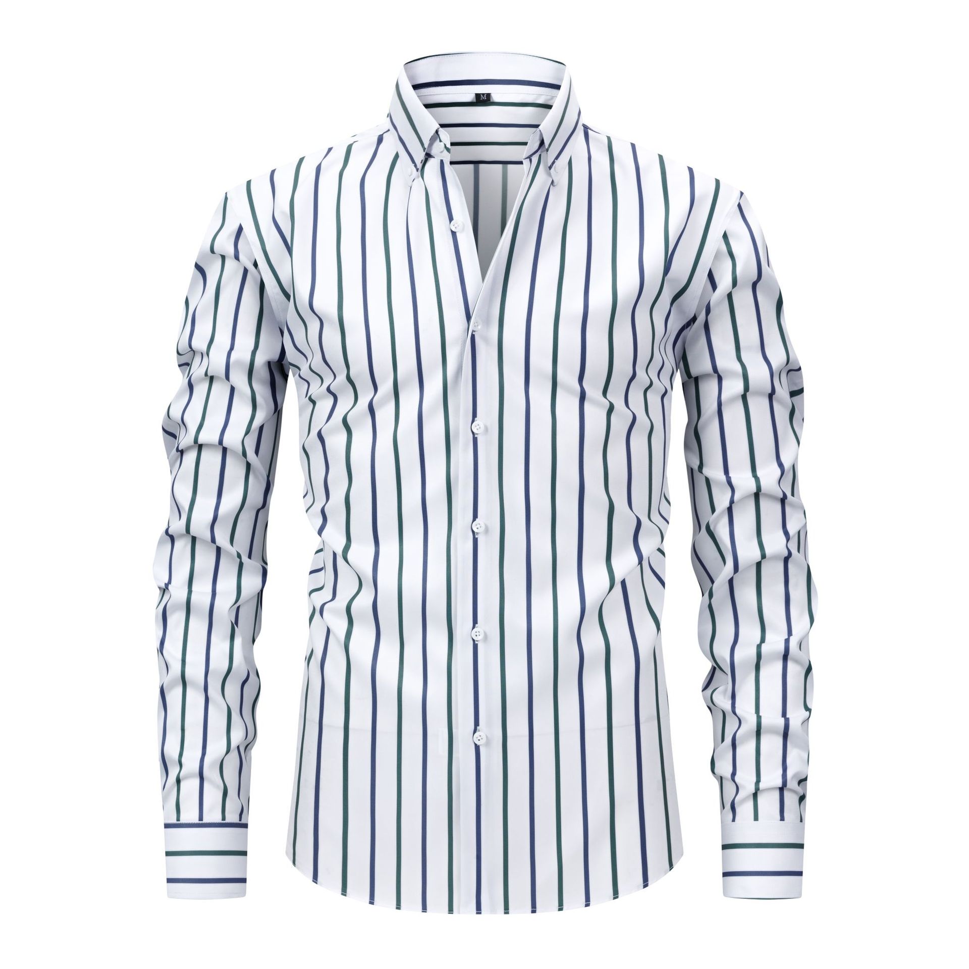 Men's Striped Printed Daily Business Long Sleeves Blouses&Shirts Tops