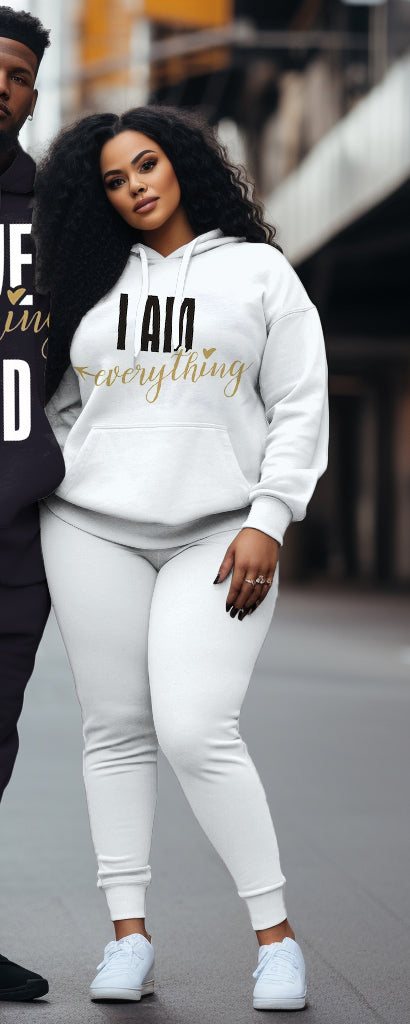 Couple Big and Tall Casual Hoodie Set "I Have everthing I Need"