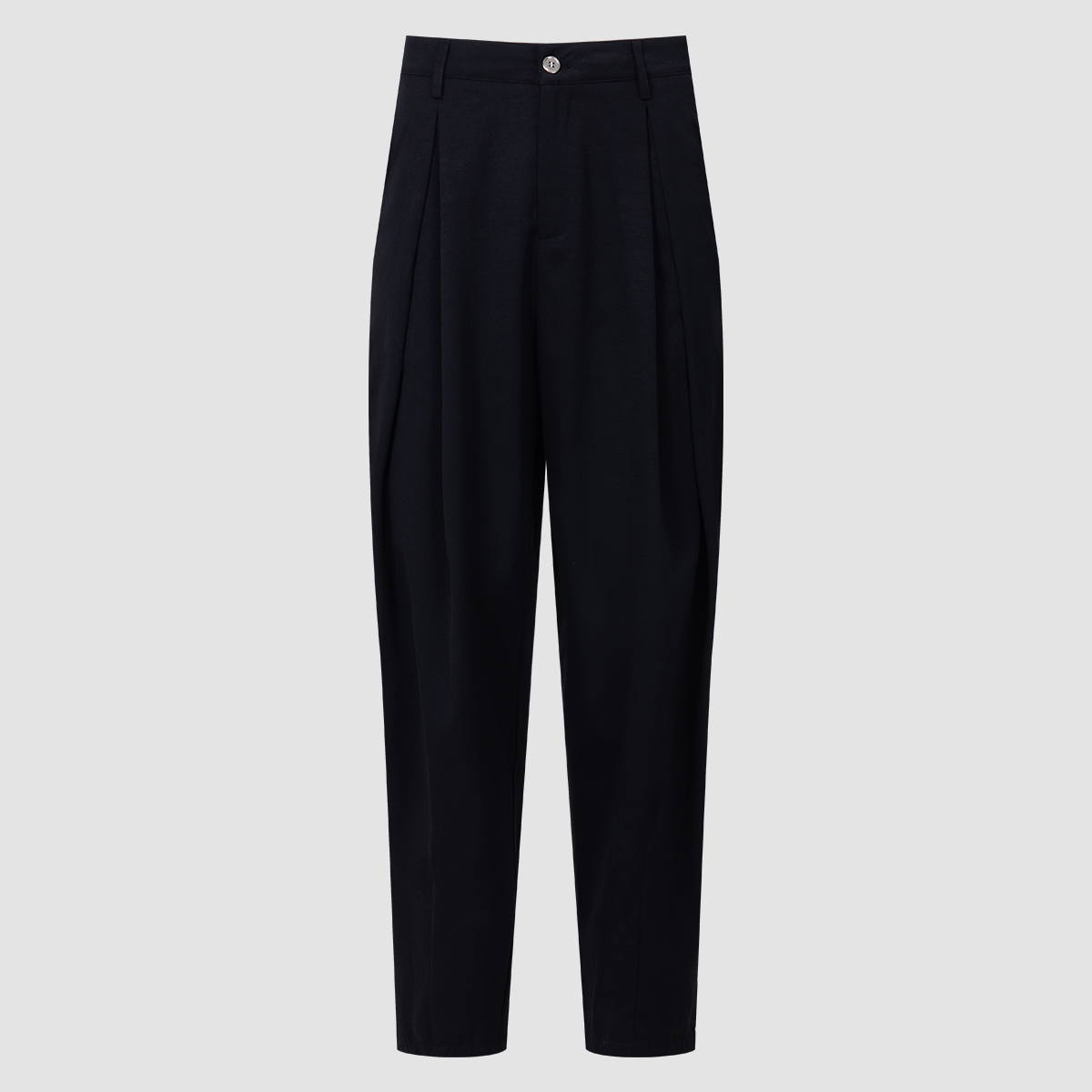 Wide Pleated Casual Style Trousers