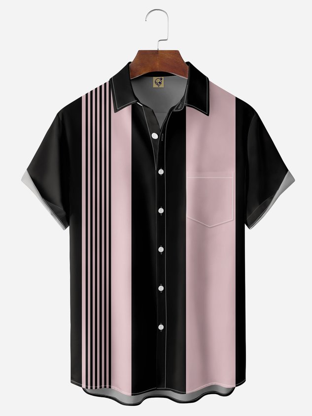 Hardaddy X Artist Funny Button Down Shirts Animal Toucans Chest Pocket Short Sleeve Vintage Bowling Shirt