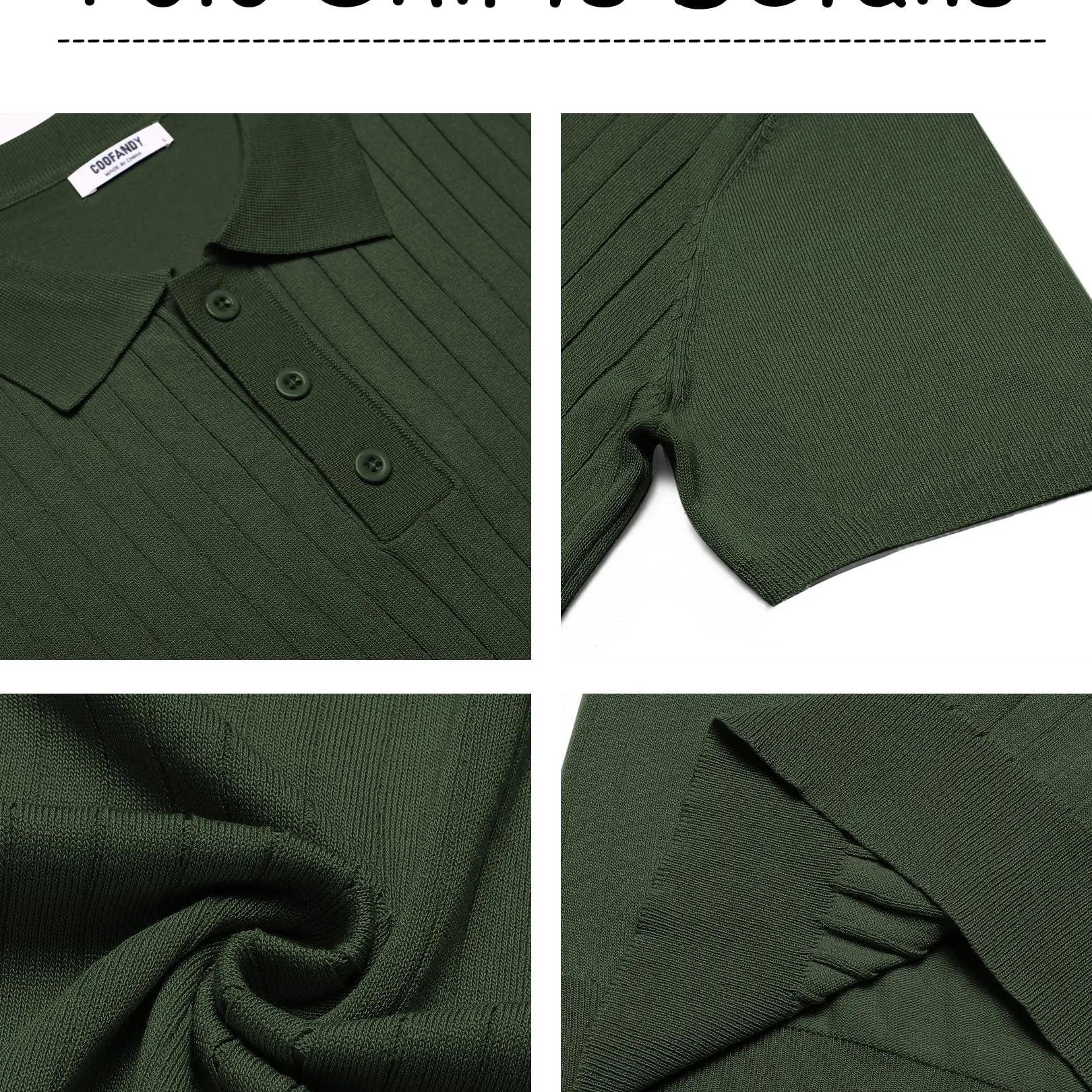Men's Lightweight Knit Polo Shirt - Short Sleeve Casual