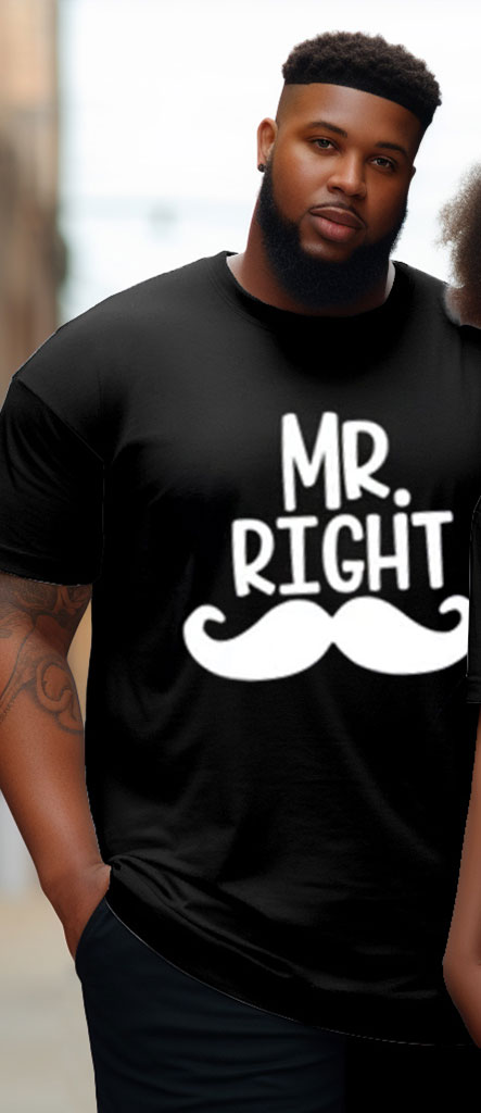 Couple's Big & Tall Mr Ringhr Round Neck Short Sleeve T-Shirt
