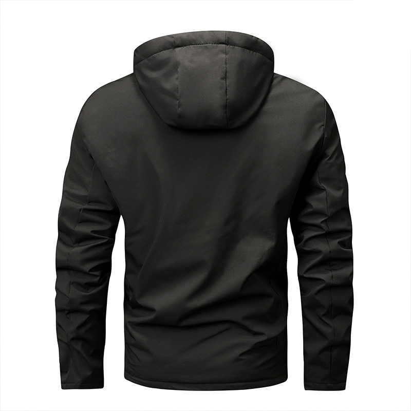 Men's Hooded Multi-Pocket Padded Jacket
