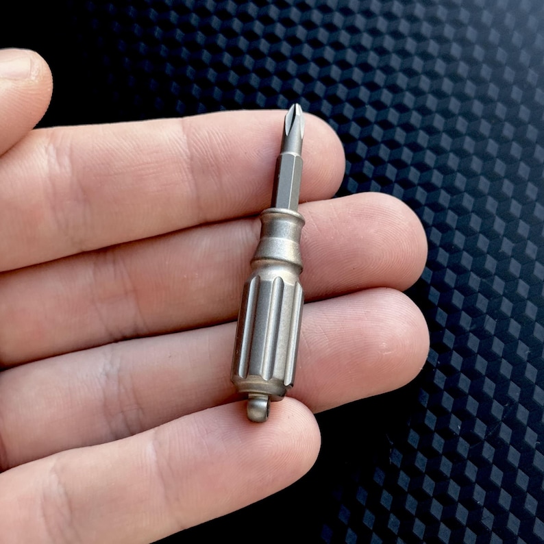 Titanium Mini Screwdriver Pocket Tool, EDC Titanium, Multi tool, Pocket Gear, Keychain, Fidget