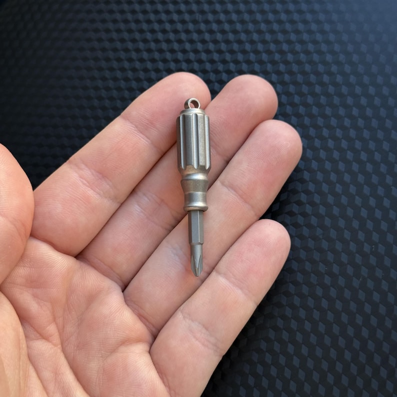 Titanium Mini Screwdriver Pocket Tool, EDC Titanium, Multi tool, Pocket Gear, Keychain, Fidget