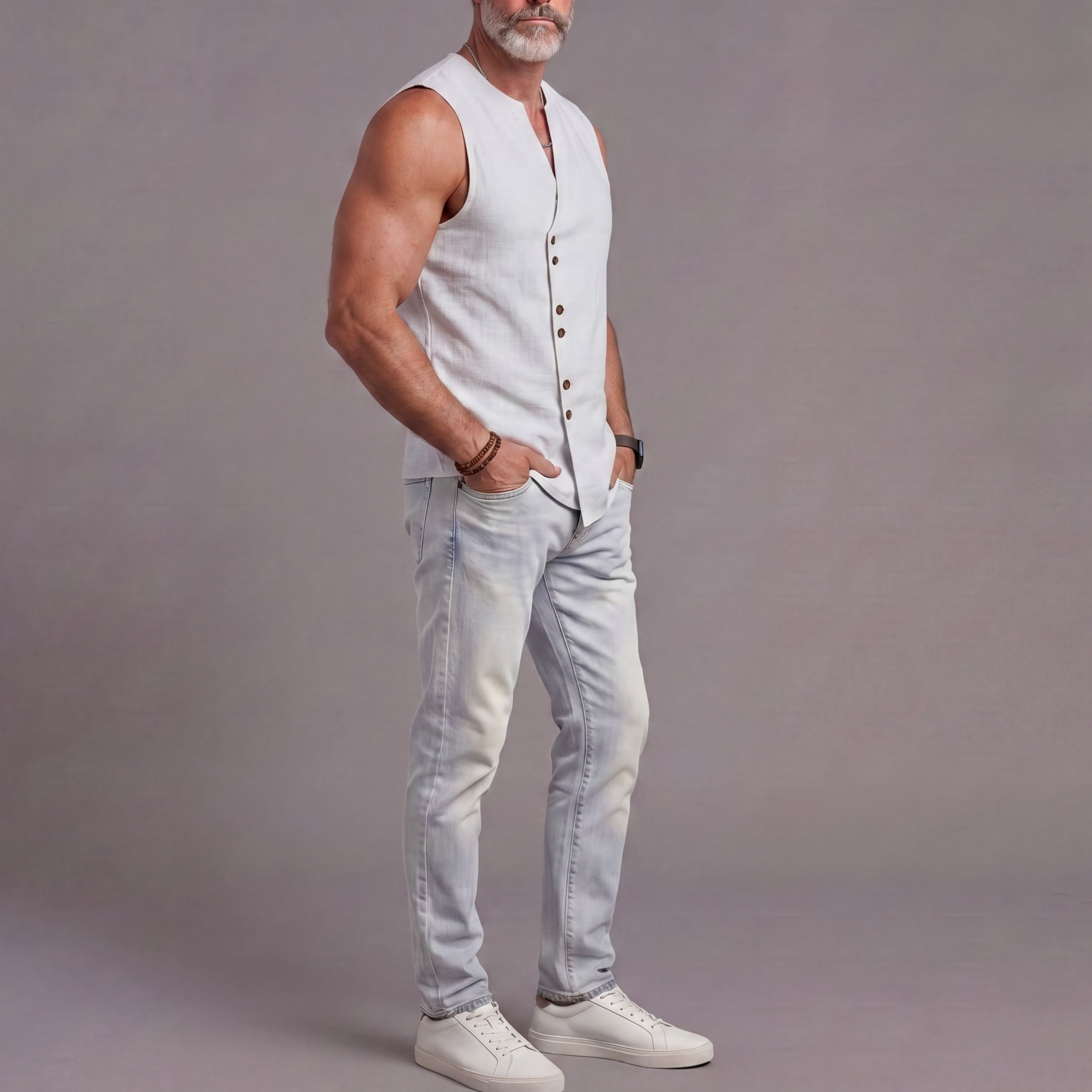 Solid Color Casual Sports Sleeveless Vest Shirt Top