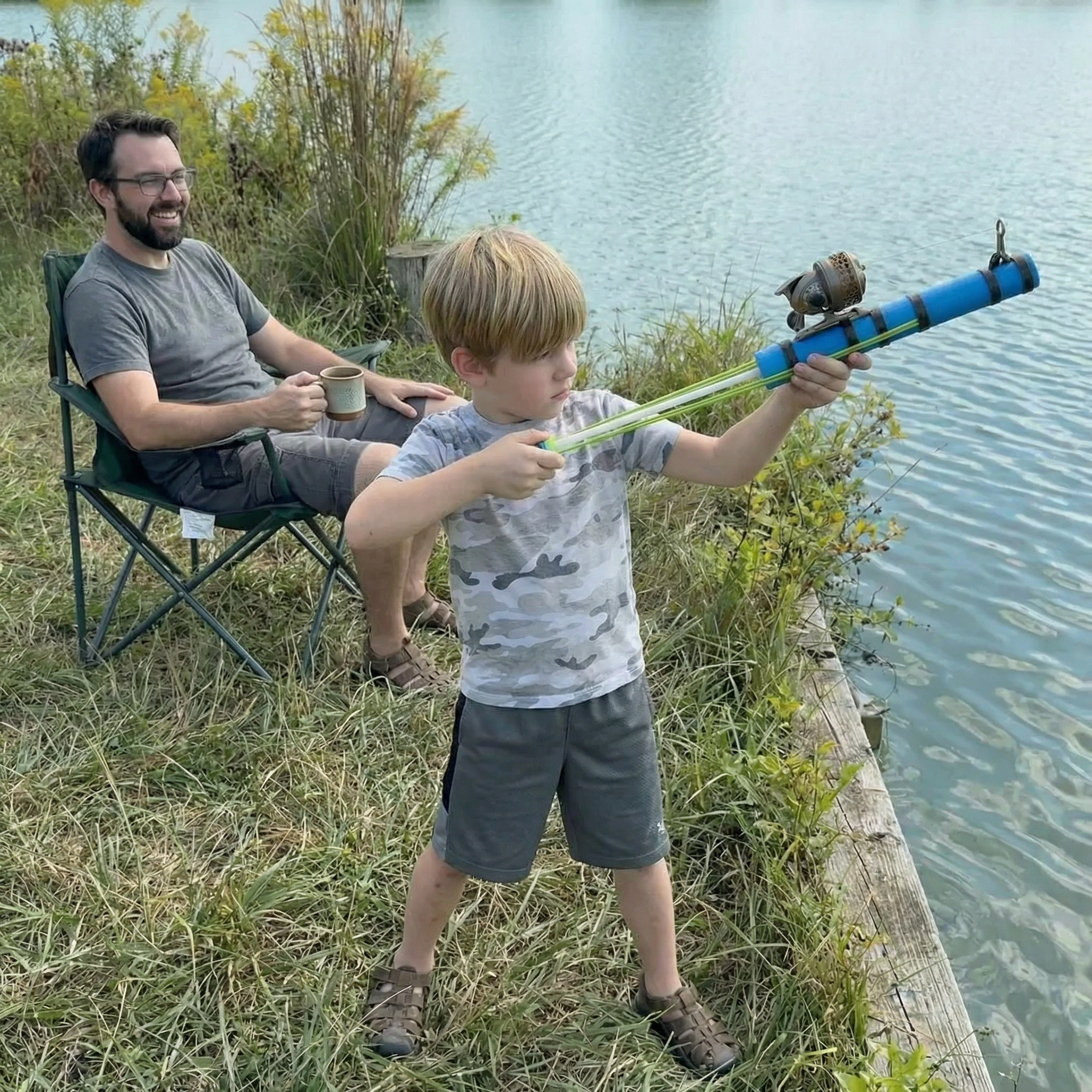 Catapult fishing rod + reel kit