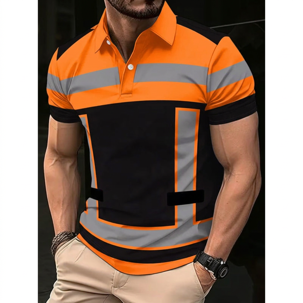 Men's High Visibility Reflective Short Sleeve Shirt