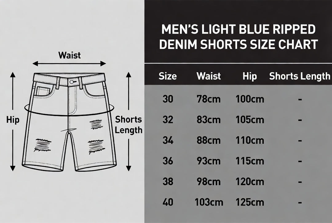 Men's Frayed Patch Ripped Denim Shorts, Raw Hem Distressed Knee Length Jean Shorts