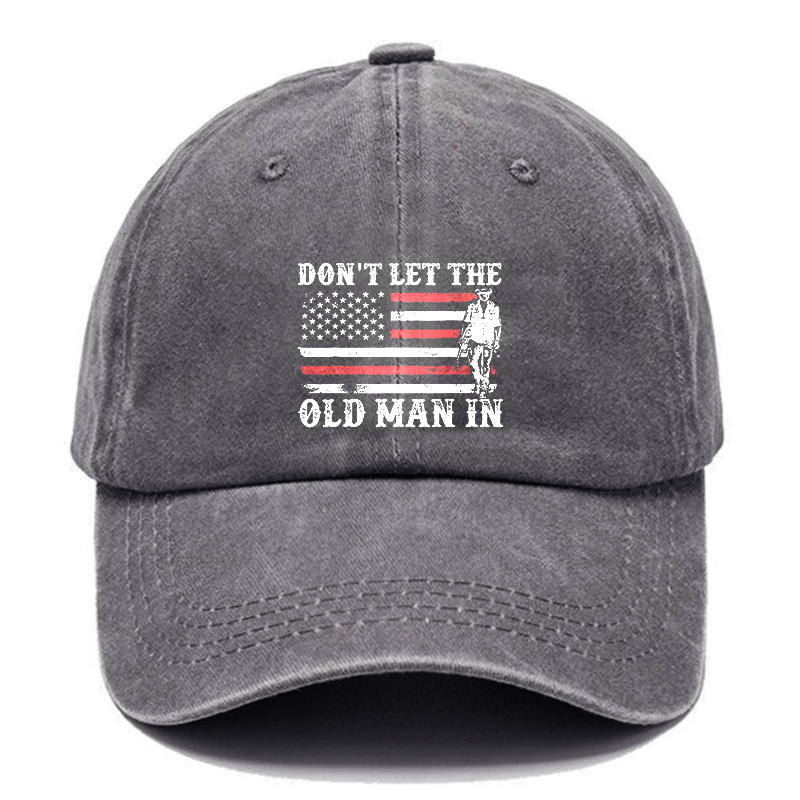 Maturelion Custom Cap Don't Let The Old Man In USA Flag Cap (Free Customization)