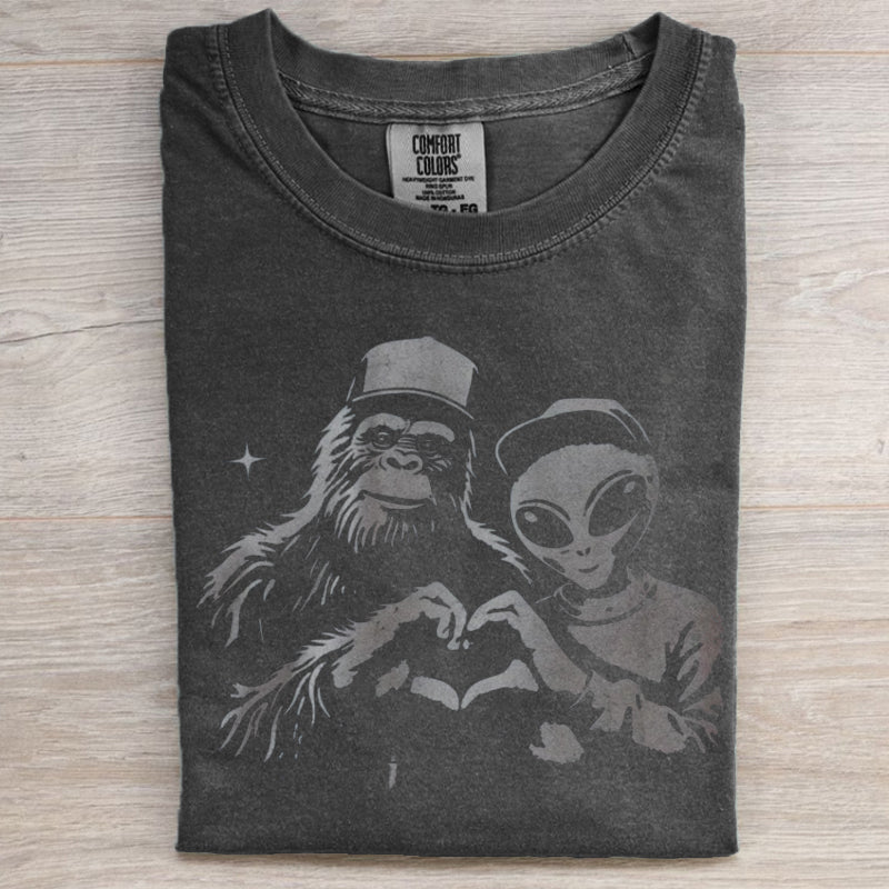 Bigfoot and Alien T-shirt