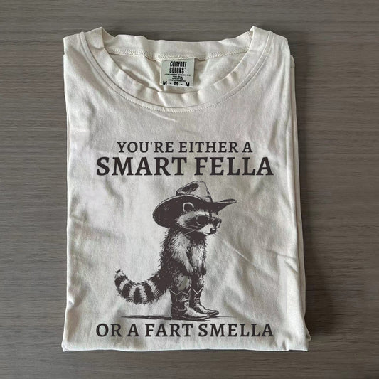 Retro Smart Fella Raccoon 90s T-shirt