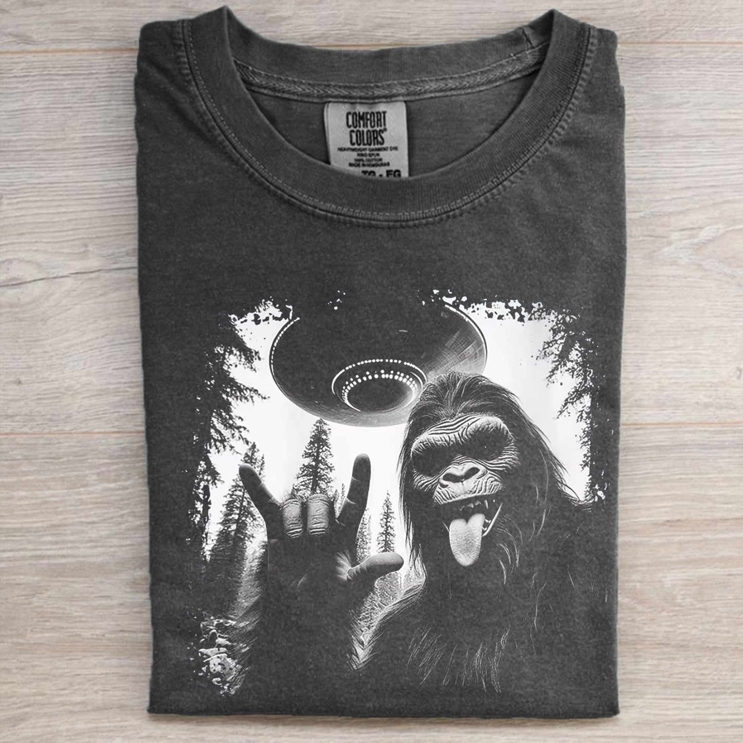 Bigfoot and UFO T-shirt