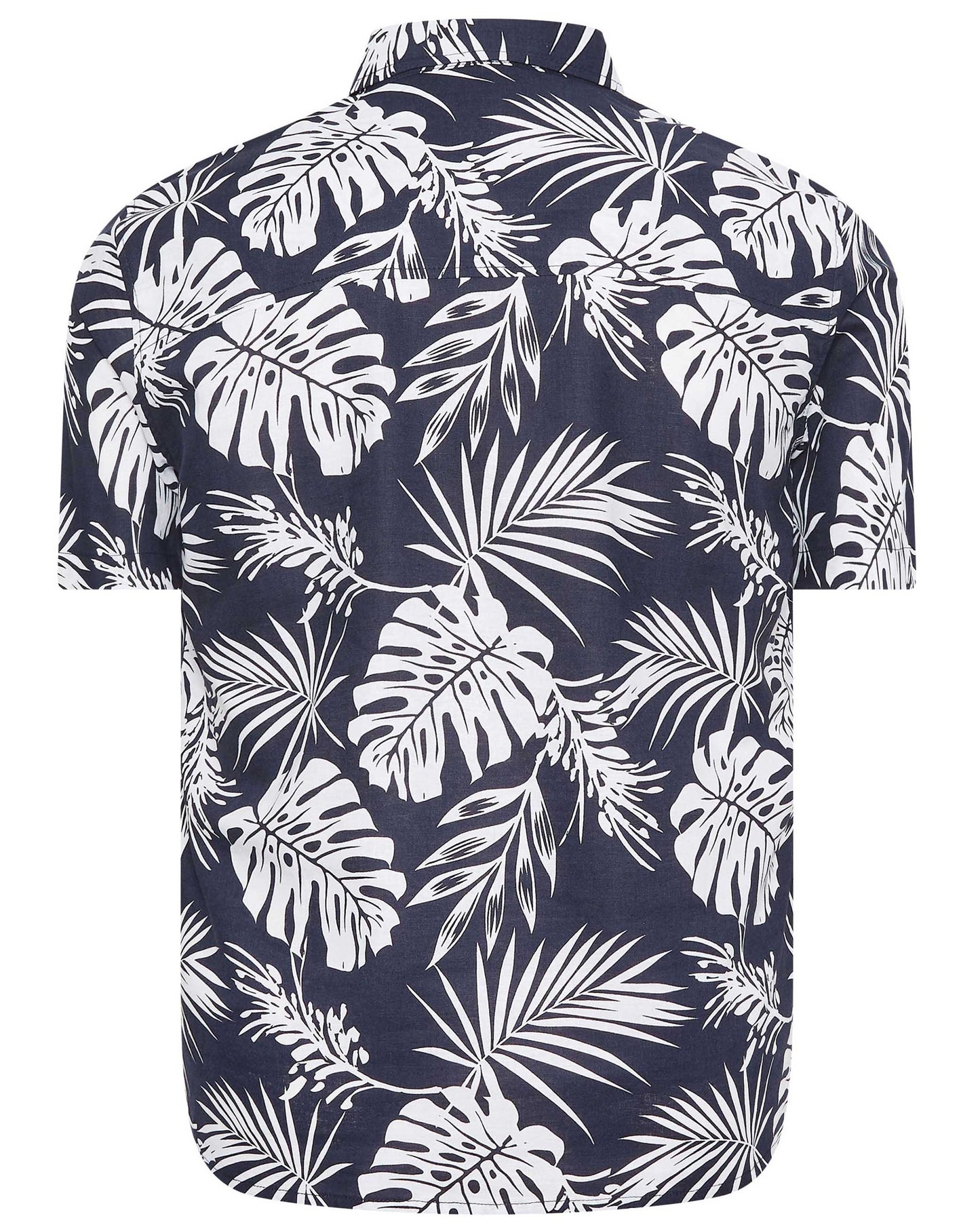 Men's Plus Size Classic Hawaiian Plants Short Sleeve Shirt