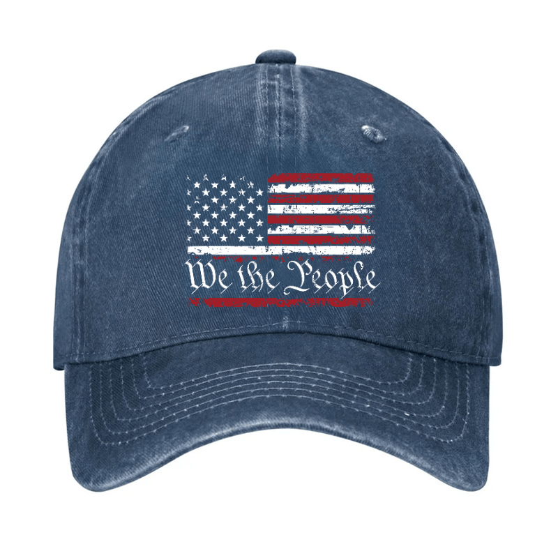 We The People American Flag Cap (Free Customization)