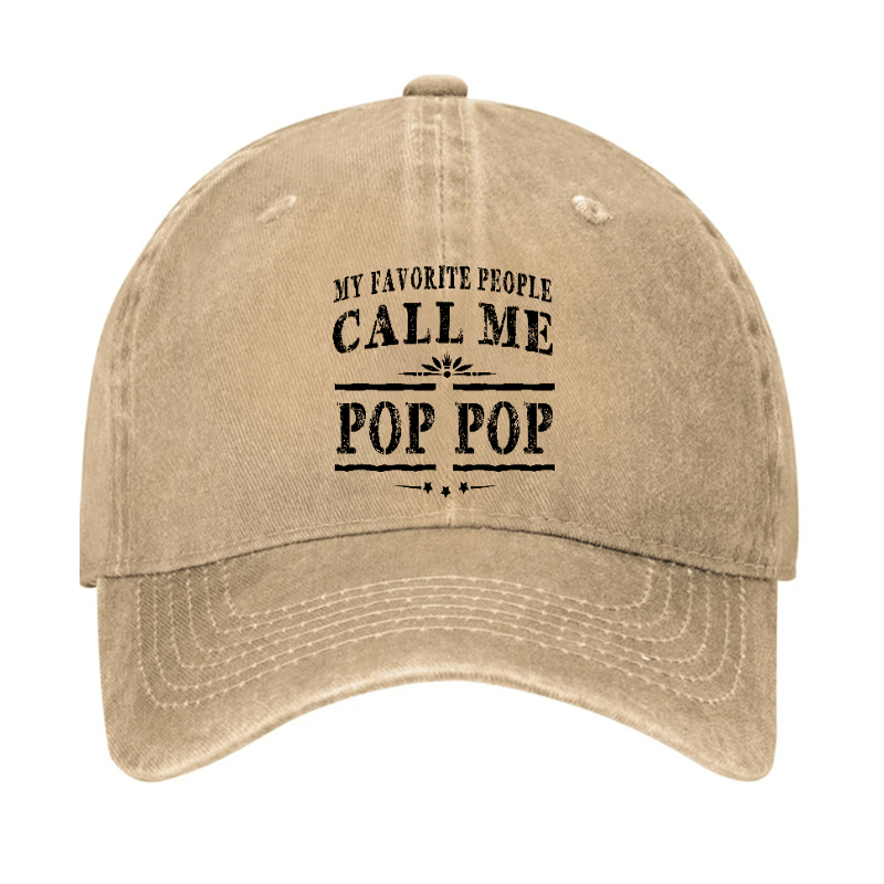 Pop Pop Gifts Grandpa Fathers Day Cap (Free Customization)