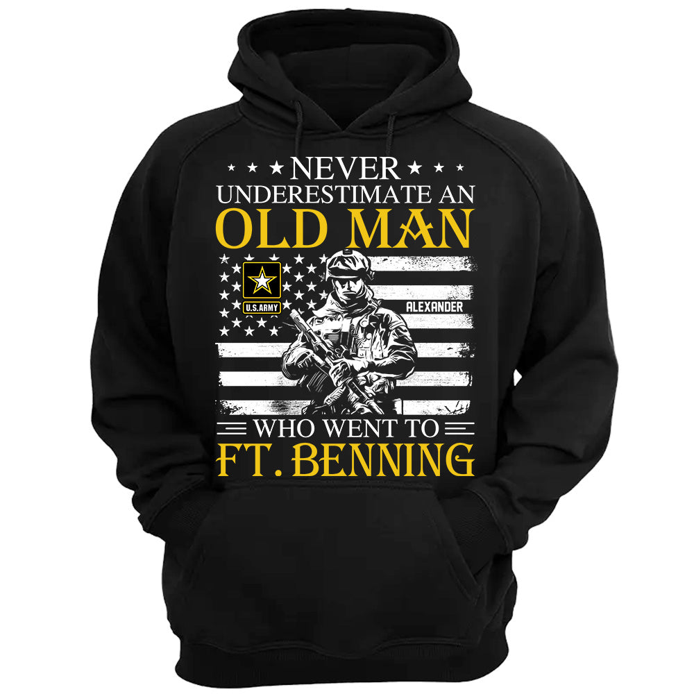 Never Underestimate An Old Man Who Went To Military Training Base Personalized Shirt For Veteran H2511