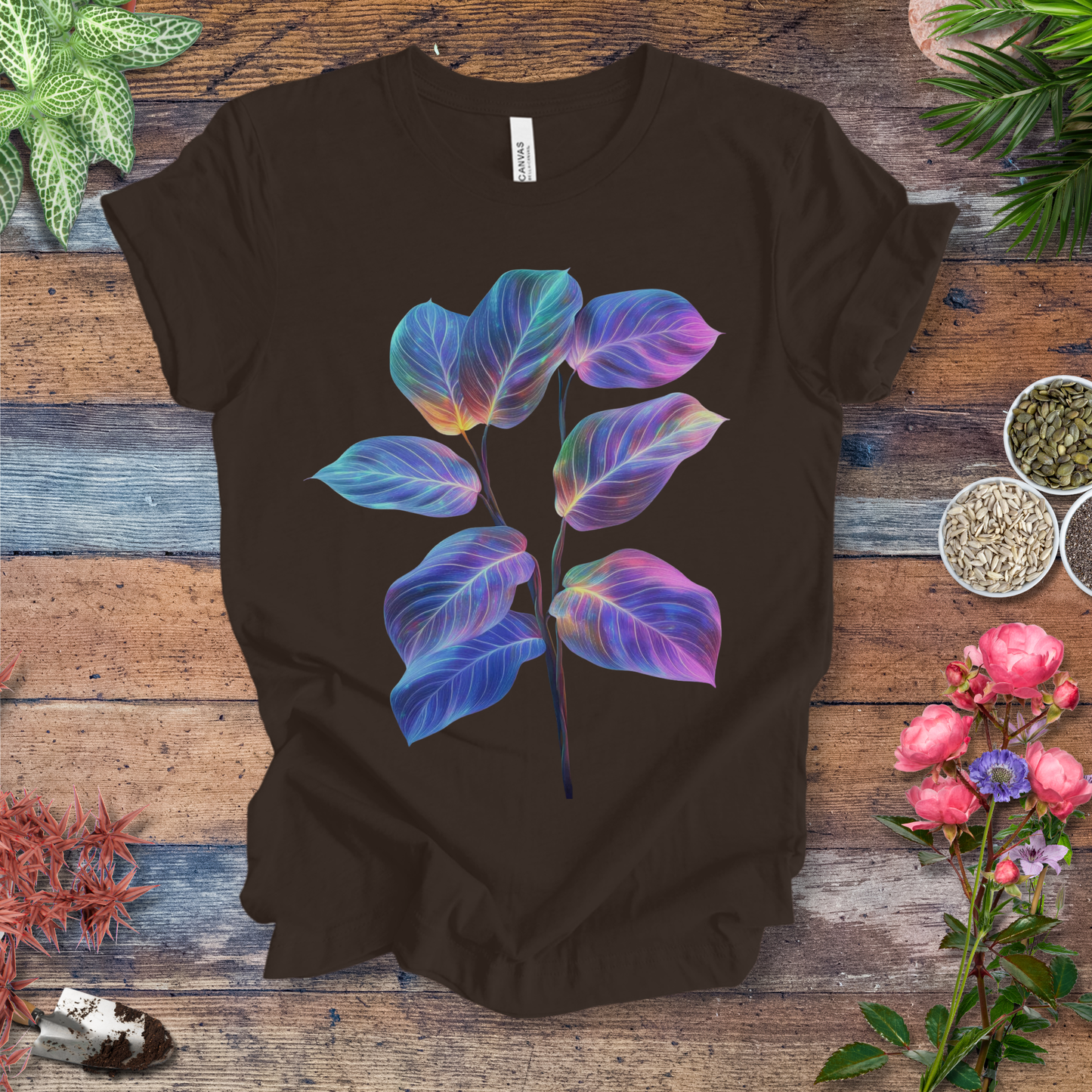 We Are Giving Away Our Popular "Neon Glow Calathea plant T-Shirt" Tee For FREE With All Orders Placed Today!