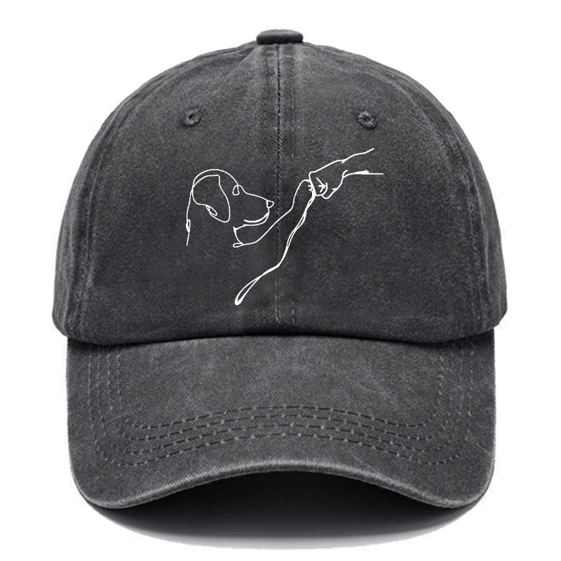 Dog Fist Bump Funny Print Cap (Free Customization)