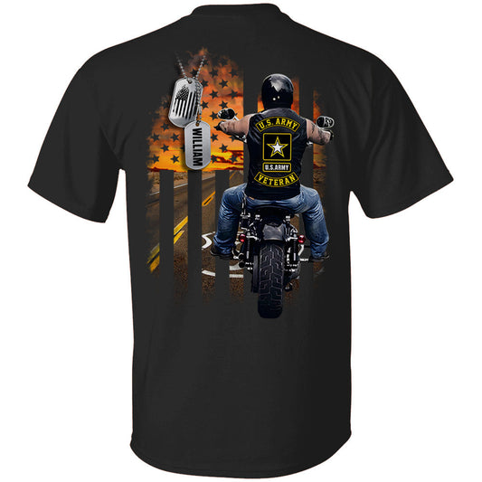 Veteran Biker 66 Route American Flag Personalized Shirt For Veteran H2511