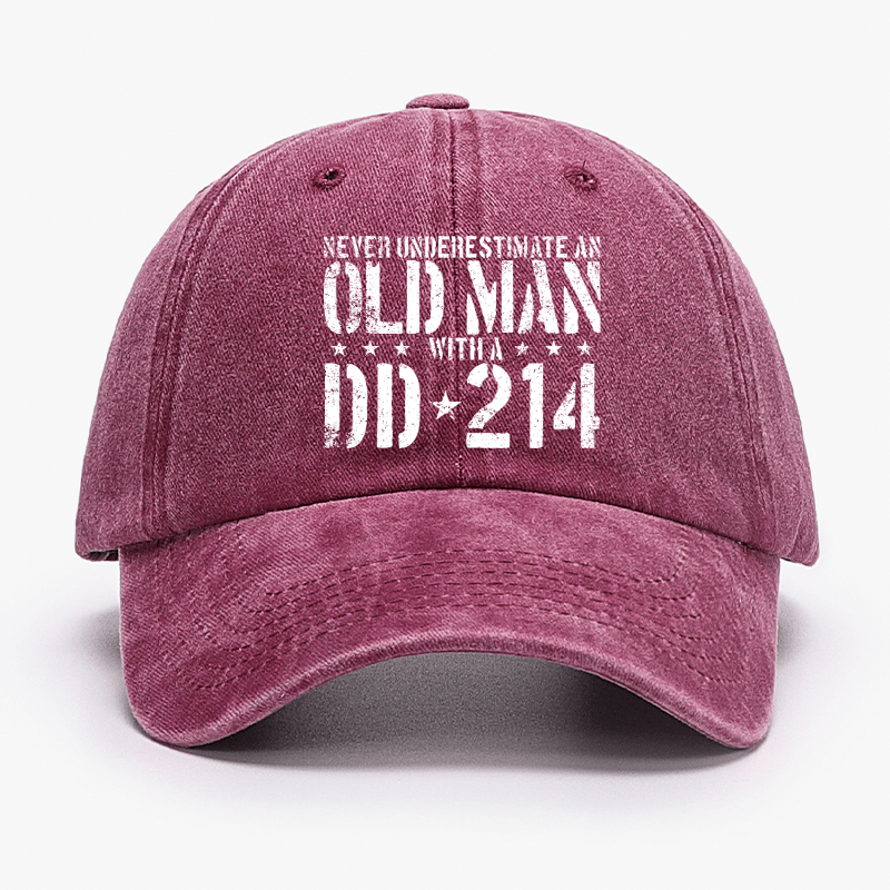 Never Underestimate An Old Man With A DD-214 Cap (Free Customization)