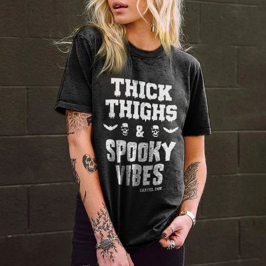 Thick Thighs and Spooky Vibes T-shirt