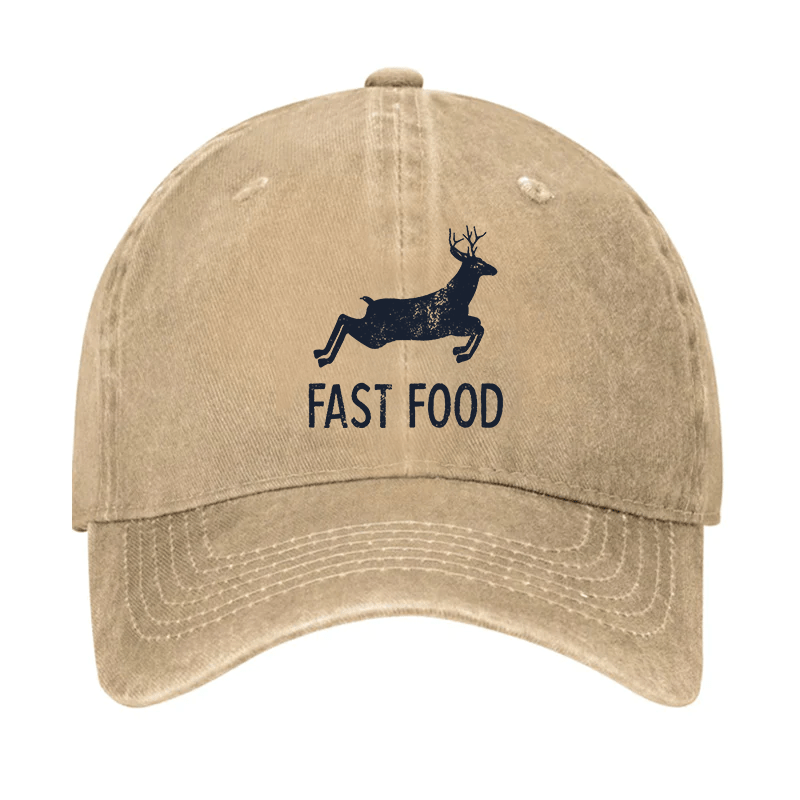 Fast Food Deer Print Cap (Free Customization)