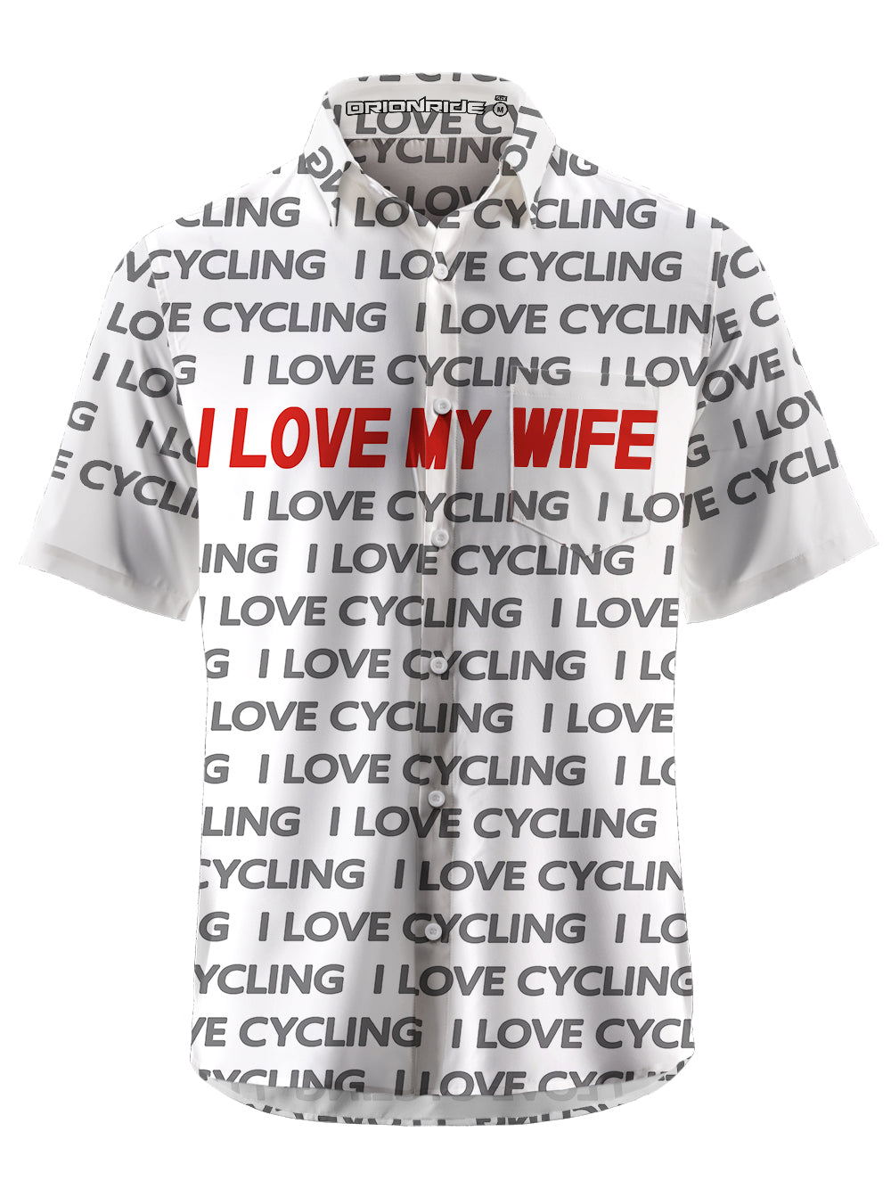 Orionride I Love My Wife Zipper Pockets Ultra Lightweight Short Sleeves Gravel Shirt