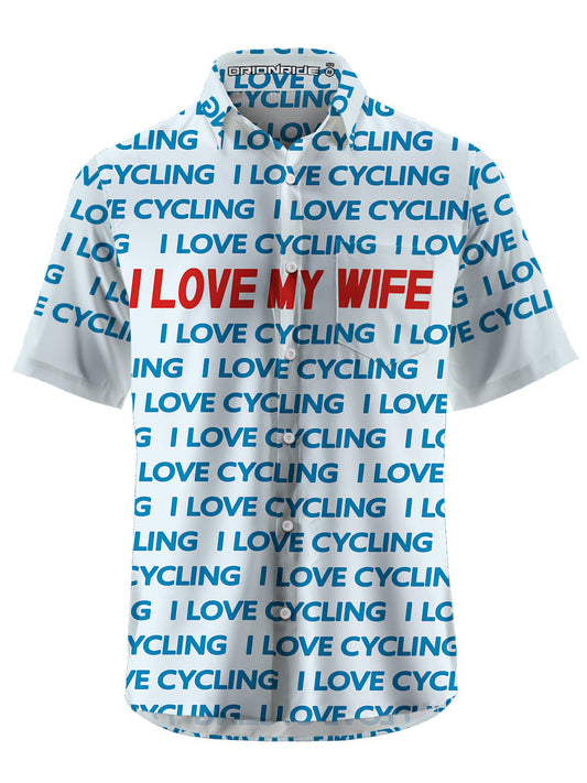 Orionride I Love My Wife Zipper Pockets Ultra Lightweight Short Sleeves Gravel Shirt