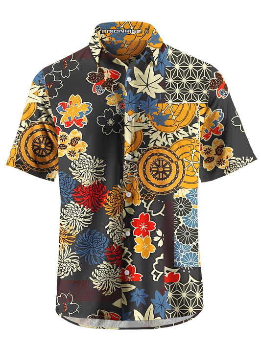 Orionride Unique Gear Flower Zipper Pockets Ultra Lightweight Short Sleeves Gravel Shirt