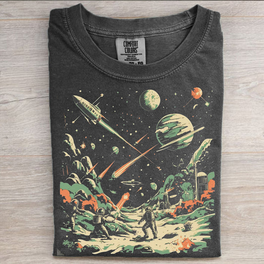 Space Battle Vintage T-shirt