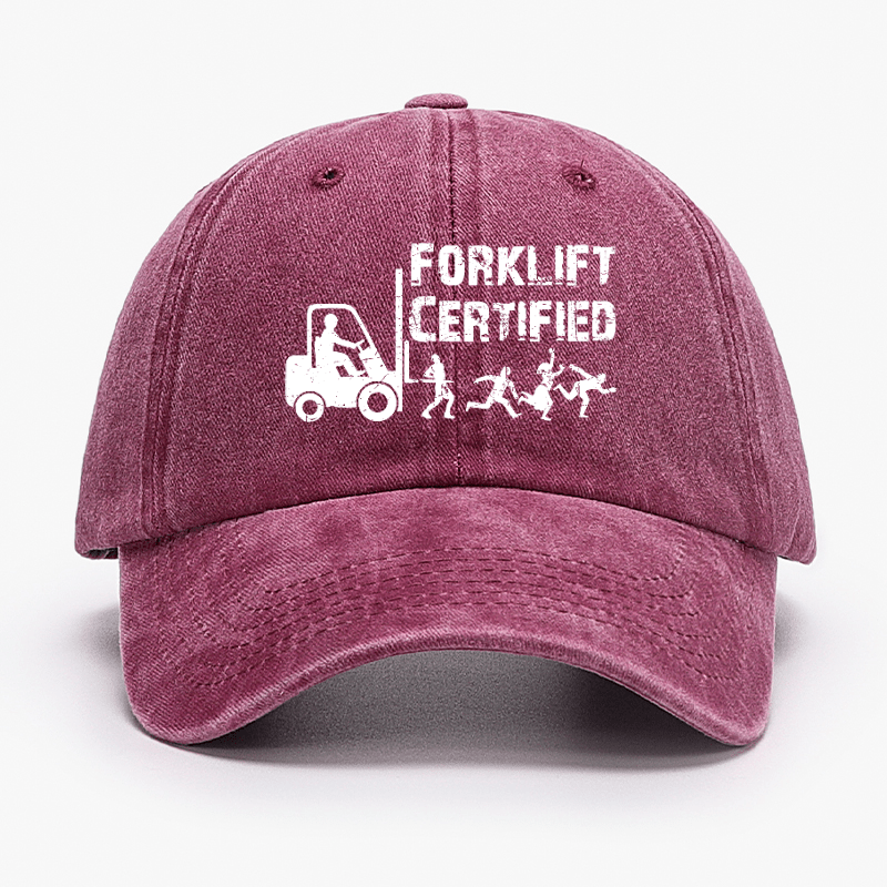 Forklift Certified Funny Cap