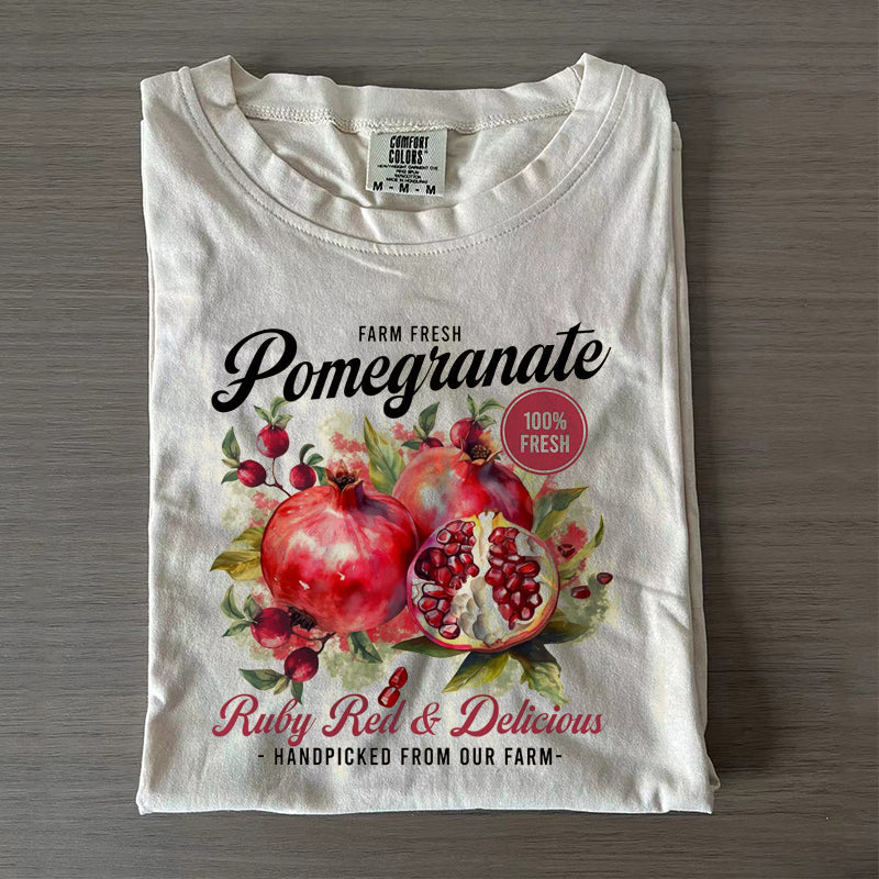 Retro Pomegranate Vintage Graphic T-shirt