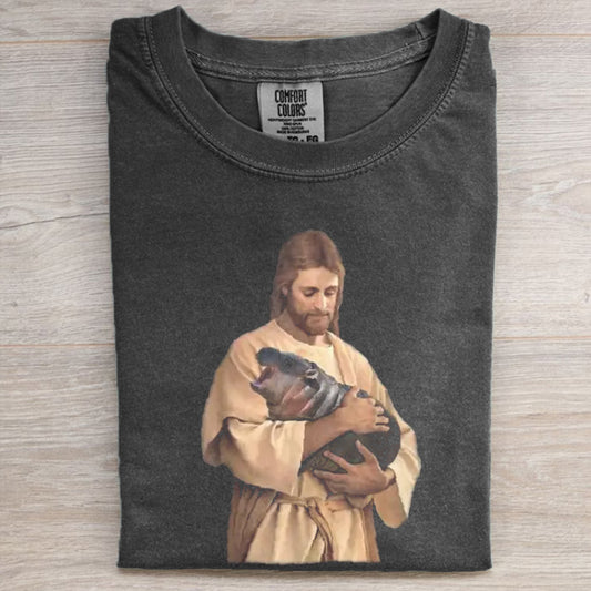 Jesus Moo Deng T-Shirt