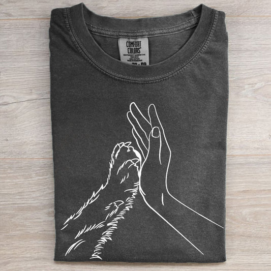 Human Hand and Paw T-shirt