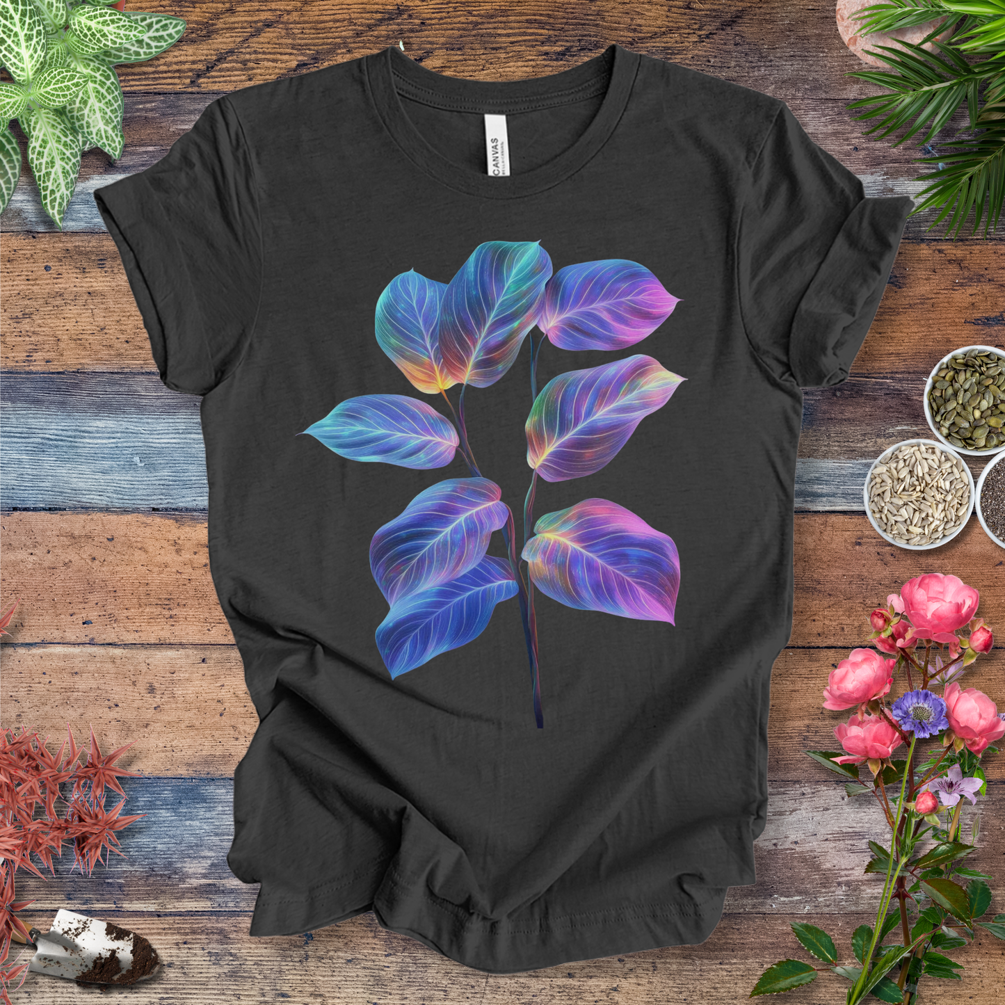 We Are Giving Away Our Popular "Neon Glow Calathea plant T-Shirt" Tee For FREE With All Orders Placed Today!