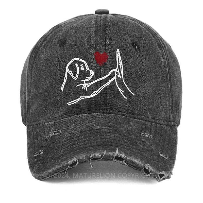 Dog Fist Bump Funny Print Cap (Free Customization)