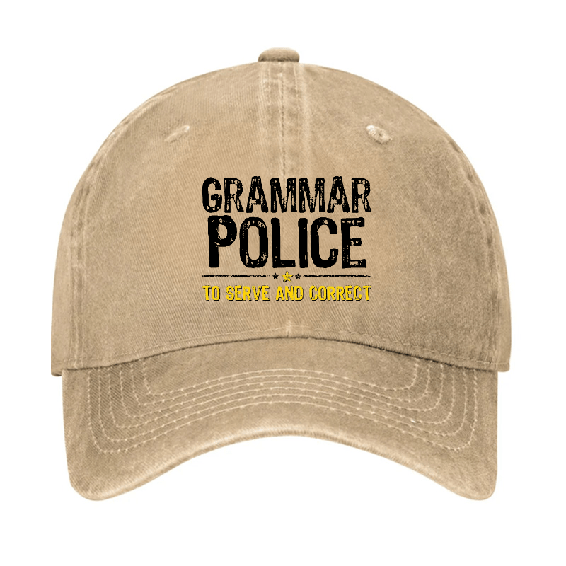 Grammar Police To Serve And Correct Funny Meme Cap