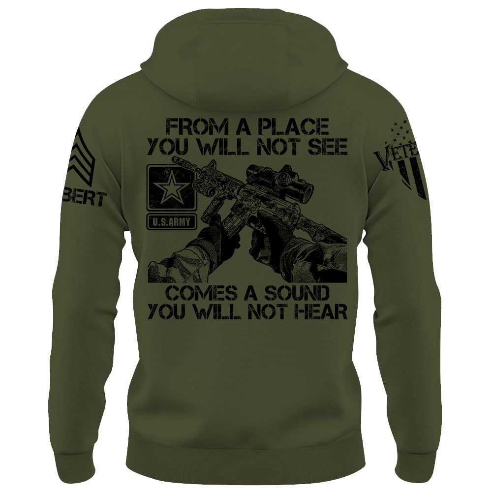 From A Place You Will Not See Comes A Sound You Will Not Hear Sniper Shirt For Veteran H2511 Do99