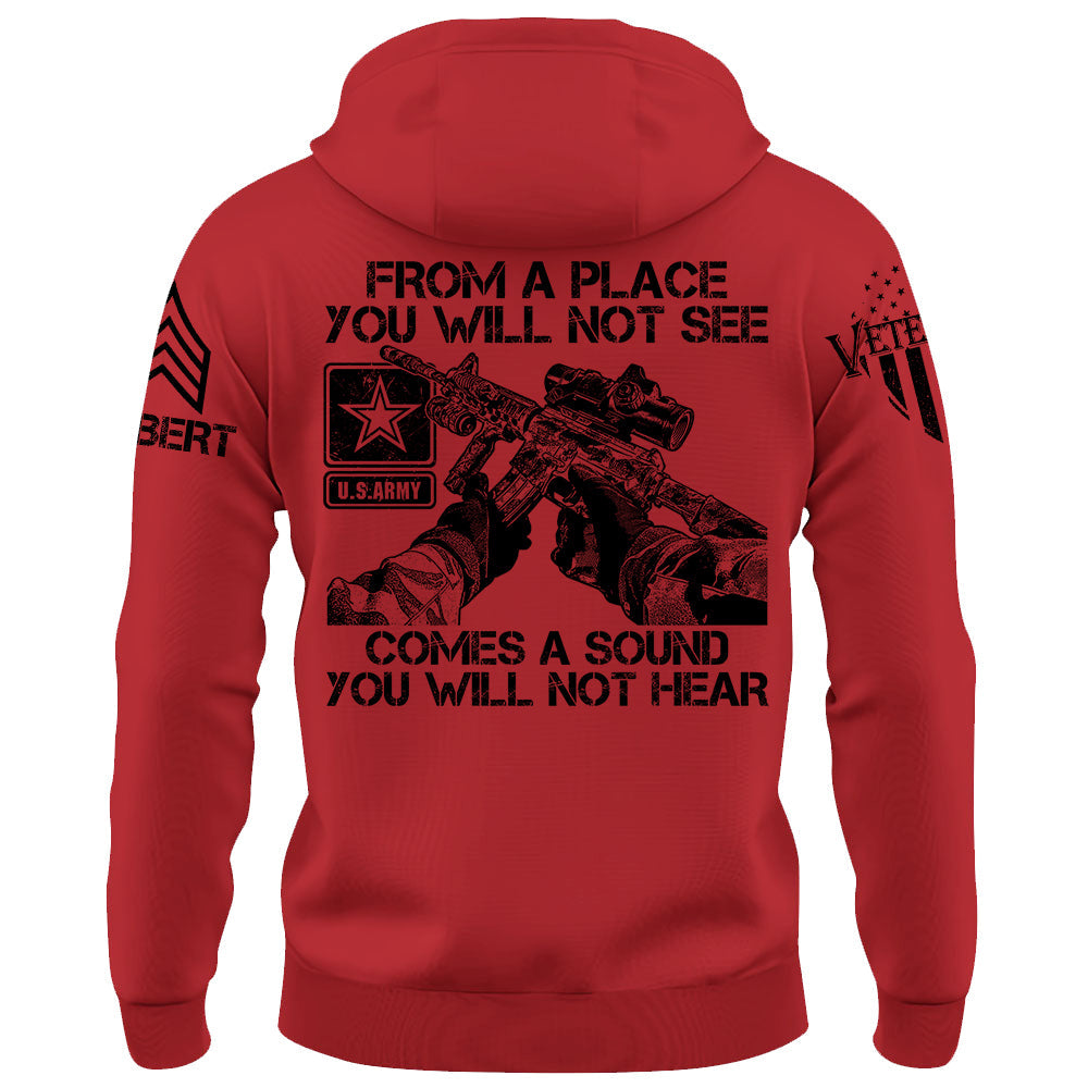 From A Place You Will Not See Comes A Sound You Will Not Hear Sniper Shirt For Veteran H2511 Do99