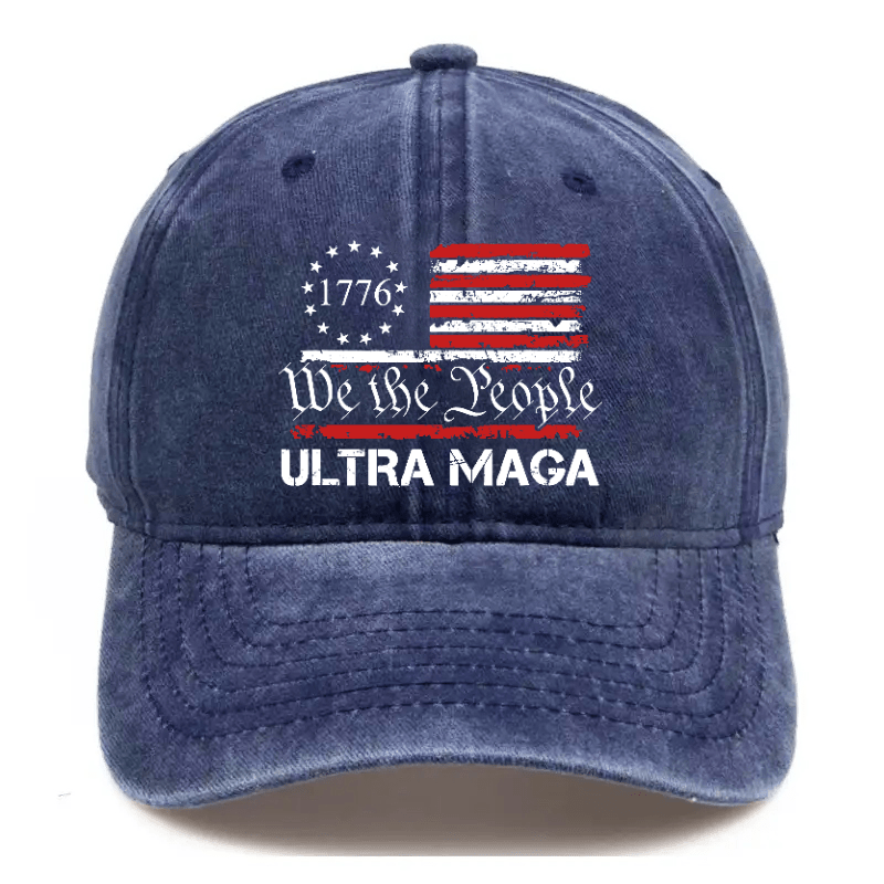 Maturelion Custom Cap 1776 We The People American Flag Ultra Maga Cap (Free Customization)