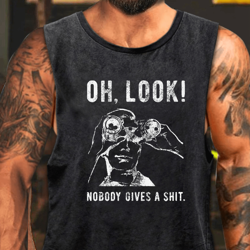 Oh Look Nobody Gives A Shit Washed Tank Top