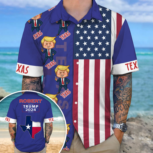 USA Flag Funny Trump Hawaiian Shirt TH10 62611