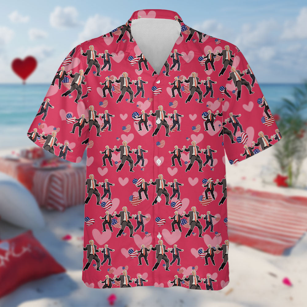 Trump Dancing Trump Valentine's Day Gift Hawaii Shirt HA75 64242