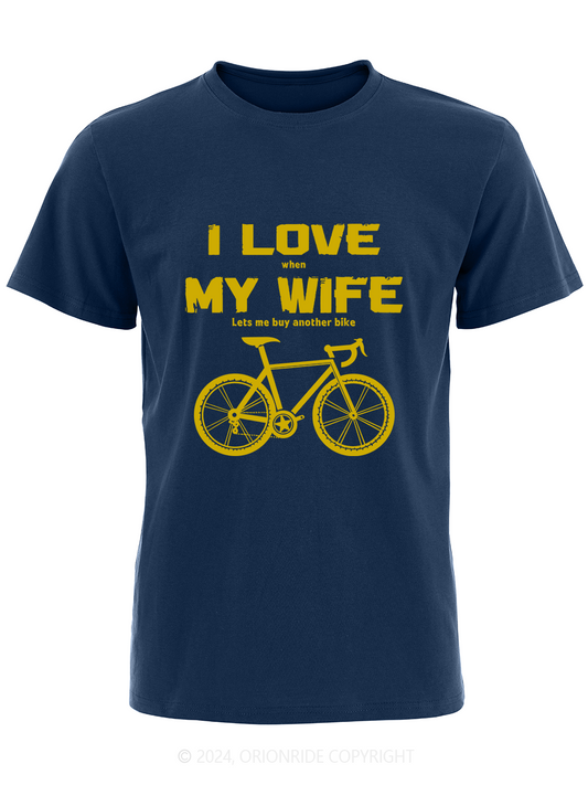 Orionride Short Sleeves I Love My Wife Bike T-Shirt