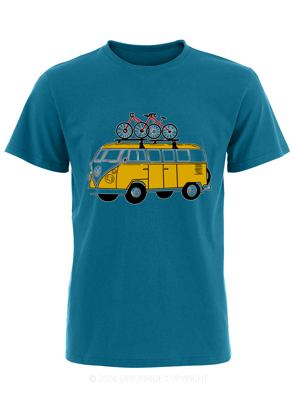 Orionride Short Sleeves Yellow Bus Bike T-Shirt