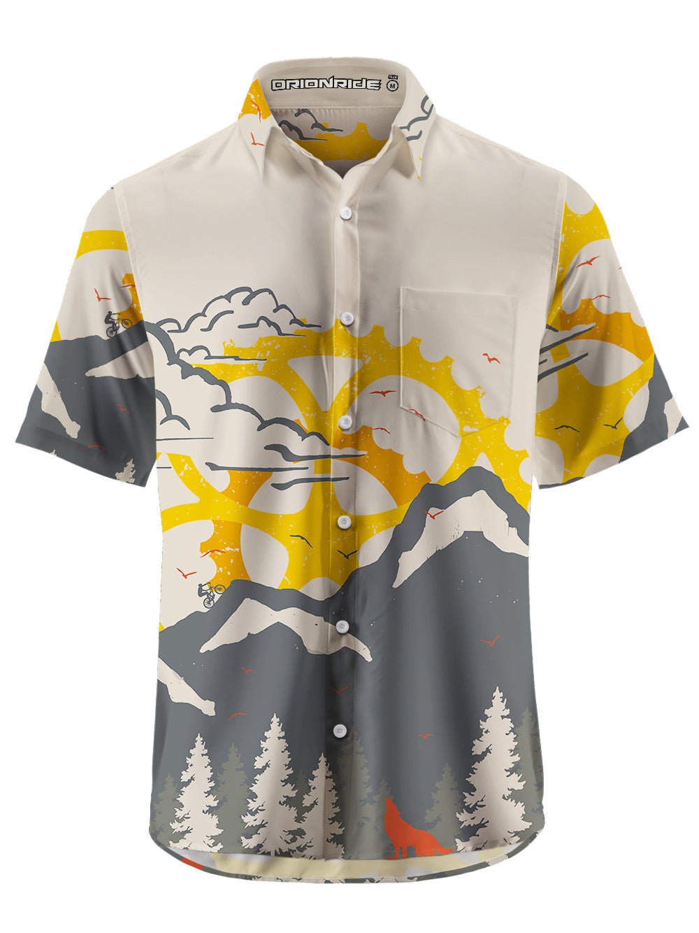 Orionride Mountain Inspired Zipper Pockets Ultra Lightweight Short Sleeves Gravel Shirt