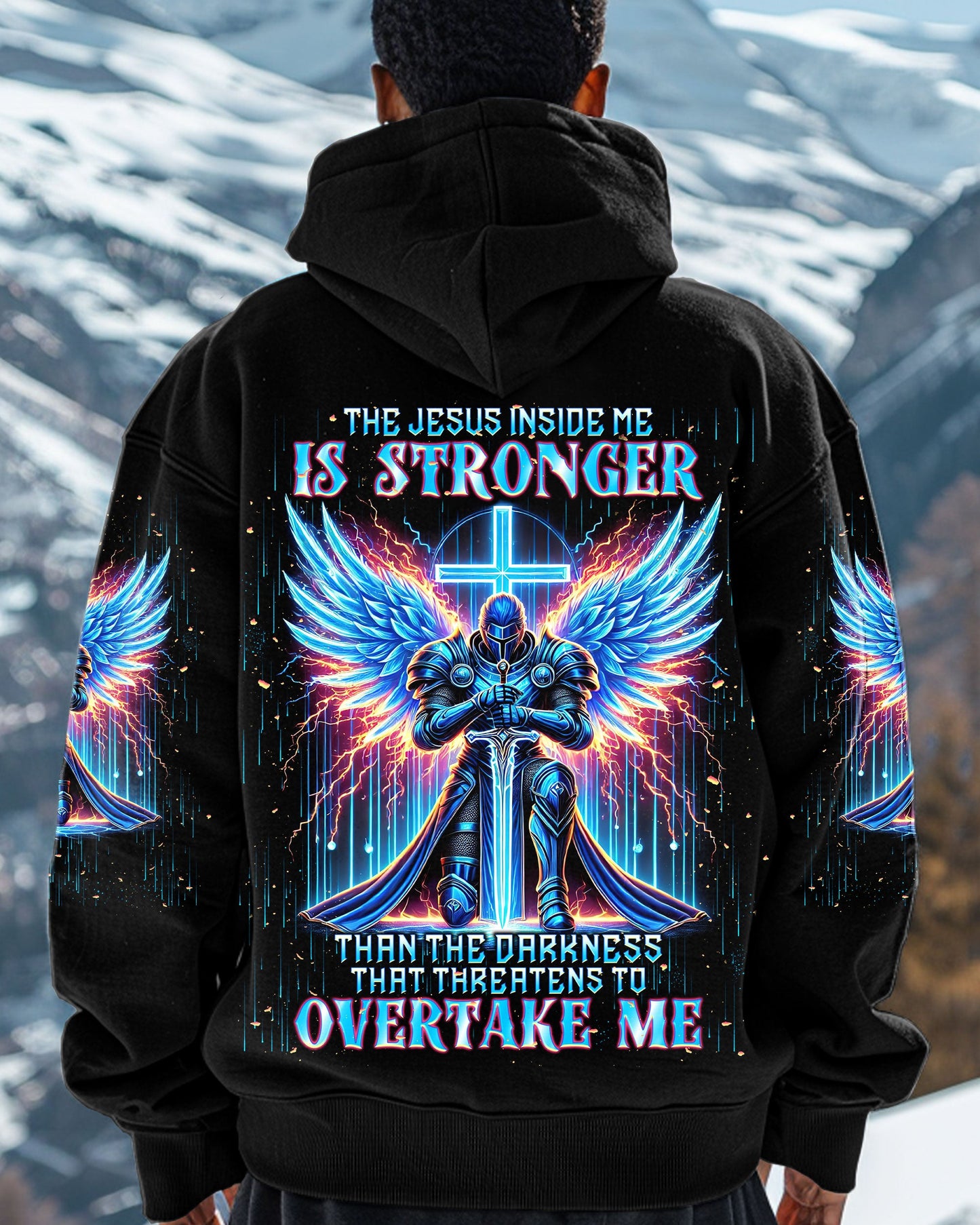 The Jesus Inside Me Is Stronger Than The Darkness Warrior Men's All Over Print Shirt  - Tlnt0712242