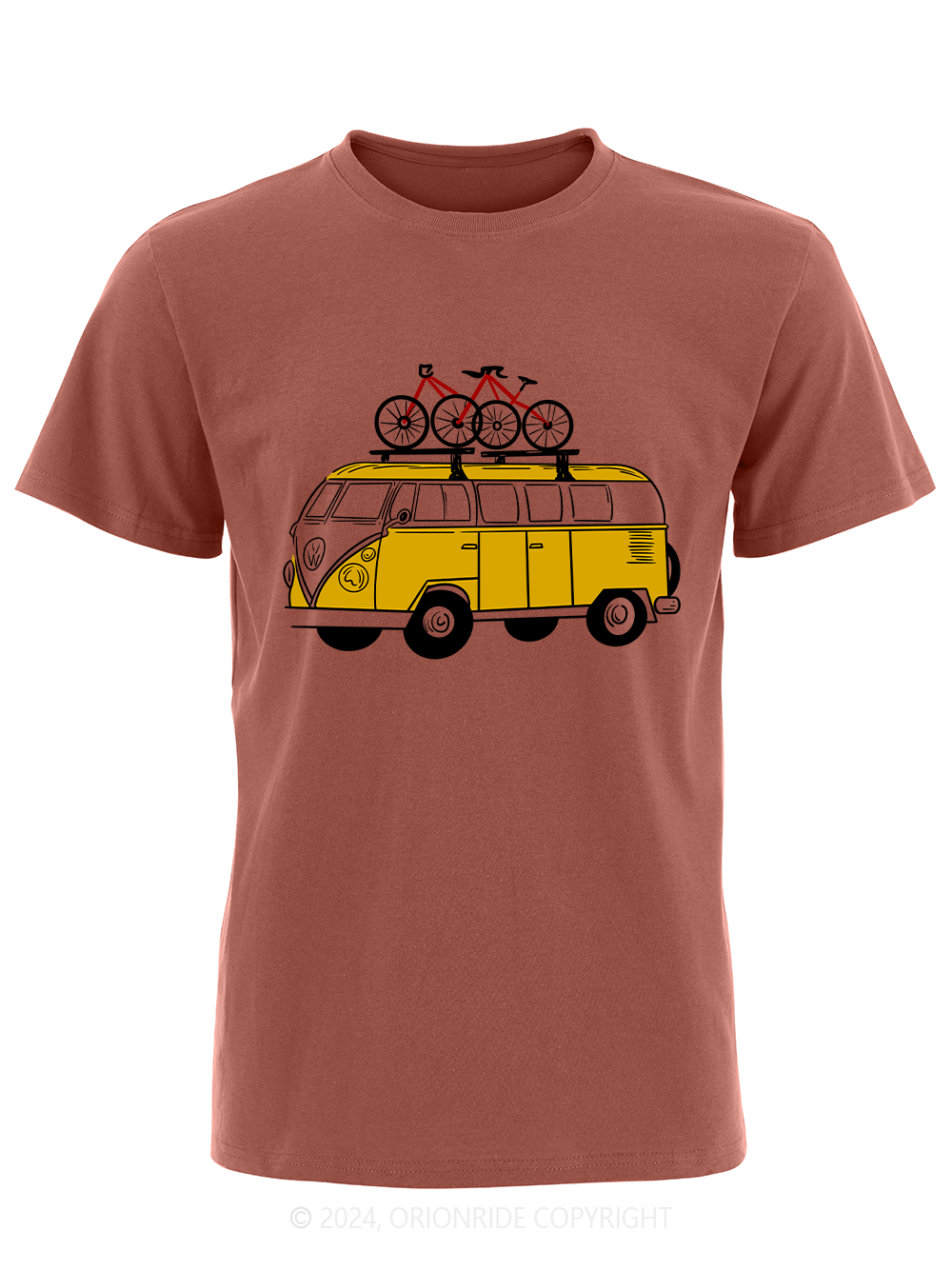 Orionride Short Sleeves Yellow Bus Bike T-Shirt